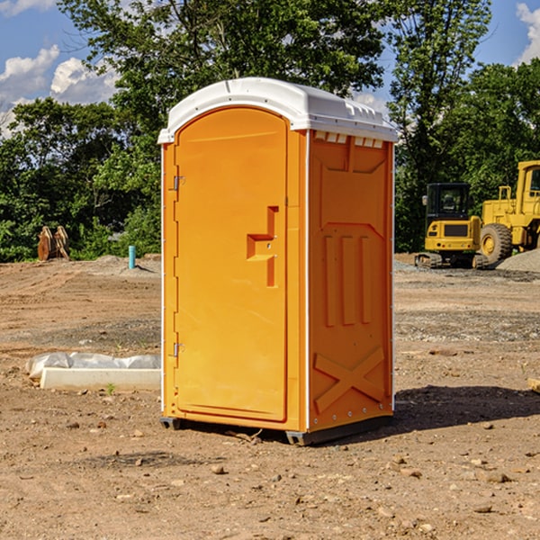 how often are the porta potties cleaned and serviced during a rental period in Clear Lake Illinois